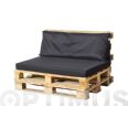 COJIN RESPALDO PARA PALET NEGRO 120 X 45 X 8 CM qf+