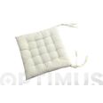COJIN SILLA ALGODON 40X40 CM CRUDO QF+