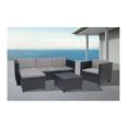 CONJUNTO RATAN RESINA GRAFITO SET MANHATAN SHAF