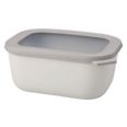 CONTENEDOR ALIMENTOS RECTANGULAR CON TAPA 1500 ML - BLANCO