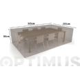 FUNDA MESA RECTANGULAR + 8 SILLAS VISON 325X205X H 90
