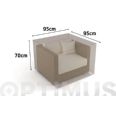 FUNDA SILLON 1 PLAZA VISON 95X95 H 70 INTERMAS