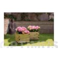JARDINERA MADERA CUADRADA 'SPIRO' + GEOTEXTIL 50X50X40 MARRON OSCURO