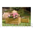JARDINERA MADERA RECTANGULAR 'GAIA' + GEOTEXTIL 80X50X40 MARRON OSCURO