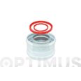 MANGUITO COAXIAL ALUMINIO &Oslash;60/100 BLANCO DISMOL