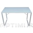 MESA CRISTAL LITOGRAFIADO 120X60 CM BLANCA QF+
