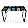 MESA CRISTAL LITOGRAFIADO 120X60 CM IPHO QF+