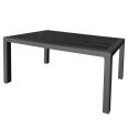 MESA DE RESINA RATAN ELEGANCE NEGRA DE 150X90 CM