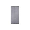 MOSQUITERA PUERTA FIJA CON FIJACION TEXTIL 2 UDS 150 X 250 CM NEGRA
