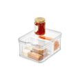 ORGANIZADOR NEVERA CUBETA RECTANGULAR CON TAPA Y D 21 X 16 X 10 CM
