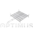 PARRILLA DOBLE INOX 40X45 2685+PINZ SAUVIC -X-