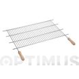 PARRILLA RECORTABLE ZINC MANGO MADERA 62,5-72,5 x F40 CM