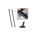 POSTE PARA VELA DE SOMBREO 2 UDS &Oslash; 32 MM 2,20 CM NEGRO