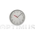 RELOJ PARED REDONDO &Oslash;31,5 CM - BLANCO
