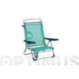 SILLA-CAMA PLAYA ALUM/FIBRELINE AZUL