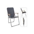 SILLA CAMPING PLEGABLE GRIS 62 X 55 X 92 CM