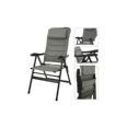 SILLA CAMPING PLEGABLE GRIS 76 X 57 X 118 CM