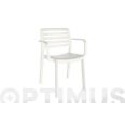 SILLON CON BRAZOS POLIPROPILENO  WIND BLANCO