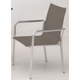 SILLON DE ALUMINIO Y TEXTILENE TAUPE ARENA