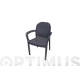 SILLON RATAN RESINA  MIRANDA NEGRO