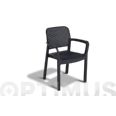 SILLON SAMANNA DE RATAN GRIS ANTRACITA -M-