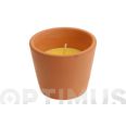 VELA CITRONELA BOL TERRACOTA &Oslash; 63 X 77 MM 